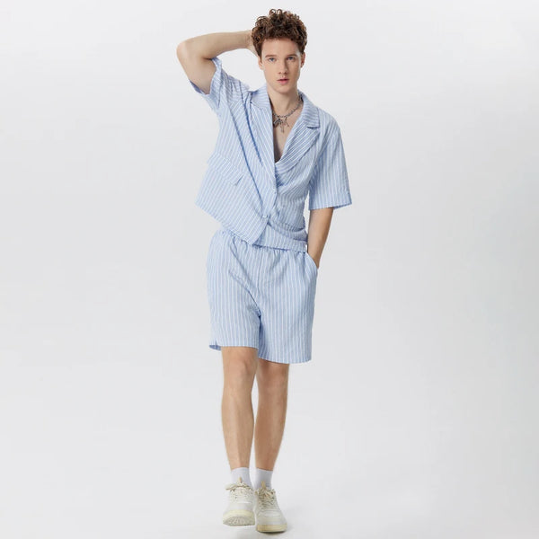 Men’s Summer Blazer & Shorts Set