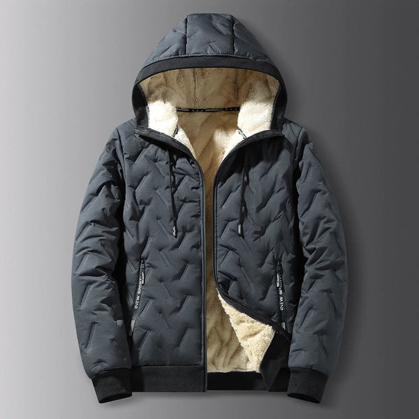 Men’s Winter Fleece-Lined Hooded Parka