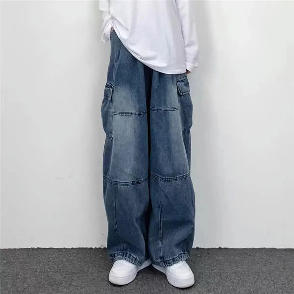 Vintage Wide-Leg Overalls for Men