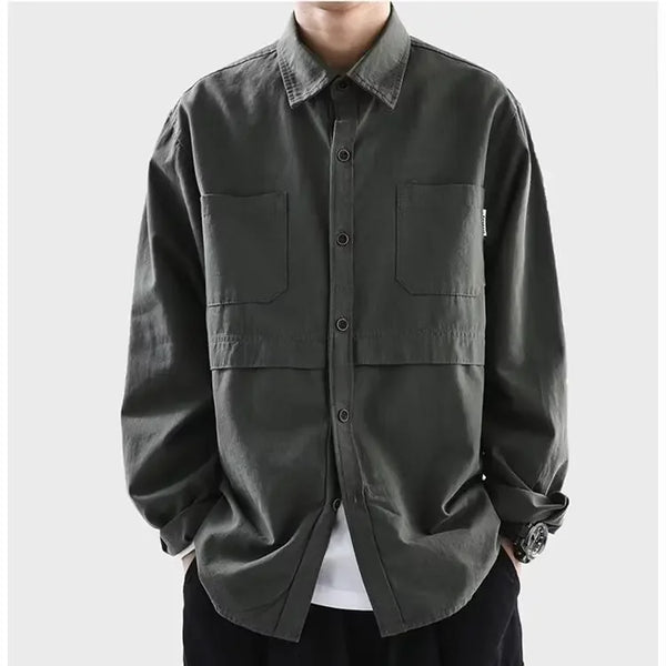 Style Vintage Loose-Fit Shirt Jacket