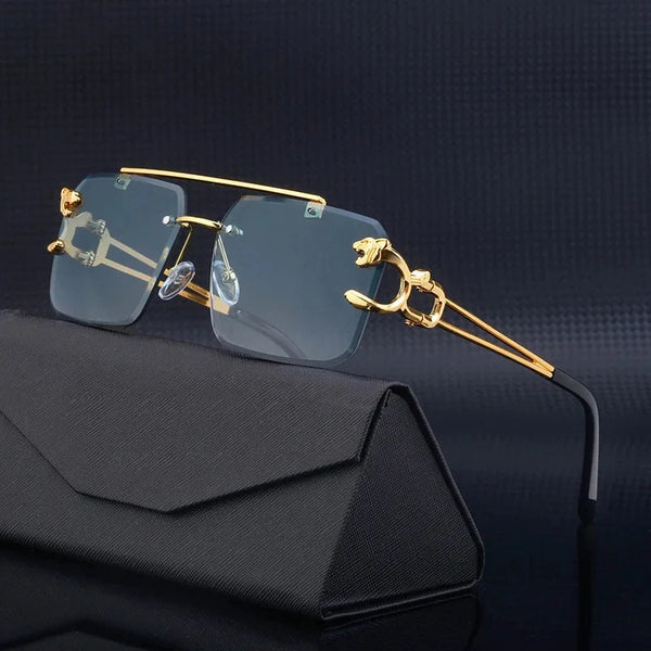 Luxury Square Rimless Sunglasses